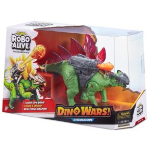 Zuru Robo Alive Dino Wars Toy Figure With Light And Sound Stegosaurus 23x38cm