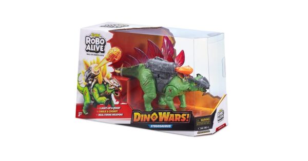 Zuru Robo Alive Dino Wars Toy Figure With Light And Sound Stegosaurus 23x38cm