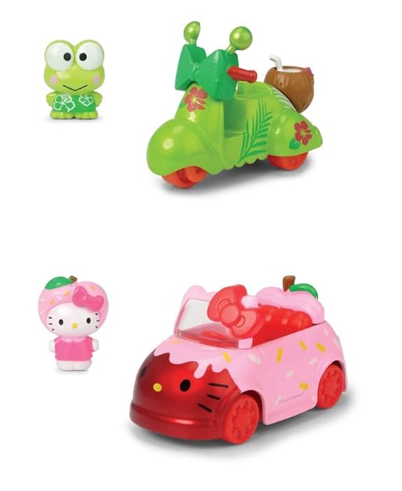 hello kitty apple coupe & keroppi coconut scooter