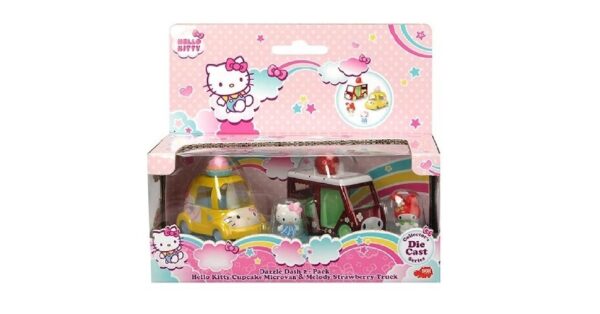 hello kitty cupcake microvan & melody strawberry truck