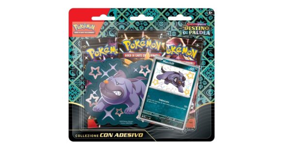 pokemon sv 4.5 destino di paldea collezione con adesivo maschiff ita