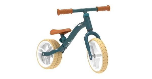 bicicletta dell'equilibrio senza pedali yvelo junior air verde scuro