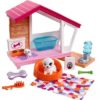 barbie playset casetta per cani con accessori e cuccioli mattel grg78