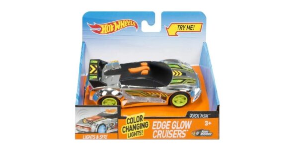 hot wheels edge glow cruiser quick'n sik luci & suoni