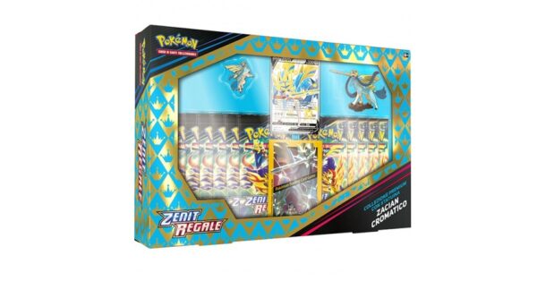 pokemon collezione zenit regale zacian con statuina ita