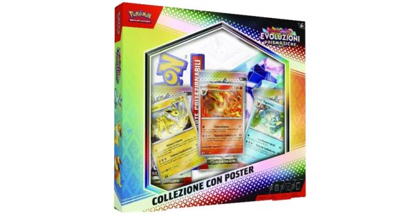 pokemon evoluzioni prismatiche collezione con poster ita