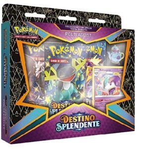 pokemon destino splendente coll. con spilla polteageist ita